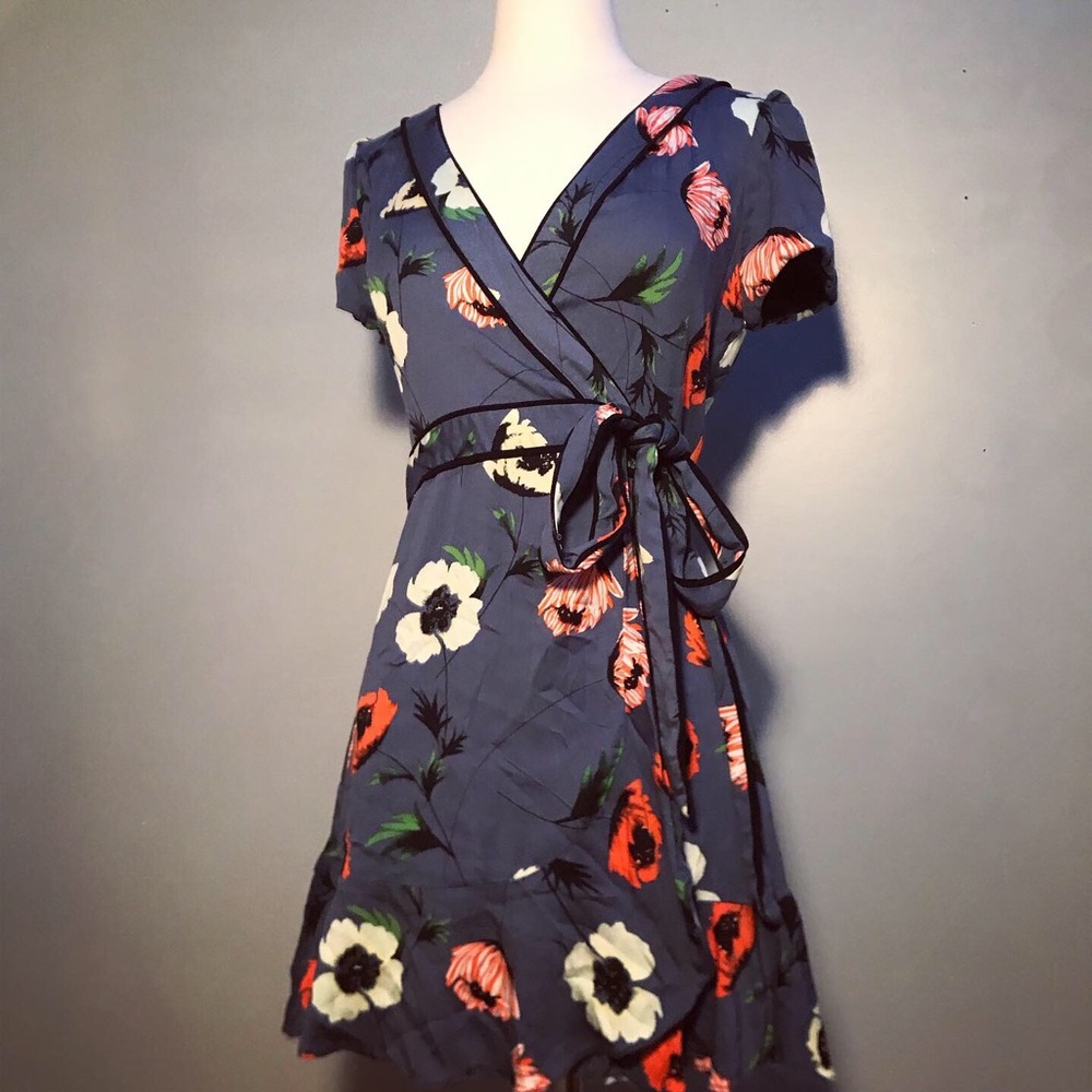 UO kimchi blue floral wrap dress